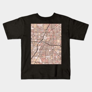 Las Vegas Map Pattern in Soft Pink Pastels Kids T-Shirt